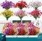 Artificial Flowers, 24 Bundles – No-Fade Faux Plants for Outdoor & Indoor Decoration, Mixed 6 Colors